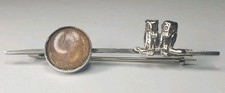 Vintage Silver Owl Brooch. Two Owls. Victoran Silver Owl Brooch.