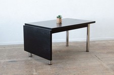HABITAT 1970'S BLACK ASH CHROME EXTENDING DINING TABLE DROP LEAF CESCA DELIVERY