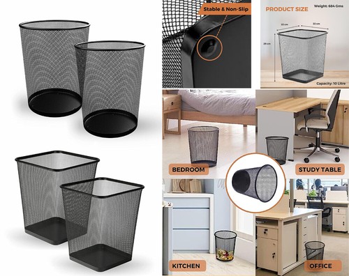 Large mesh waste paper basket - large,