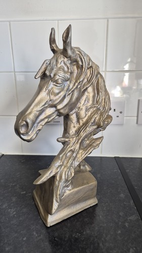 Large gold horse head - large,