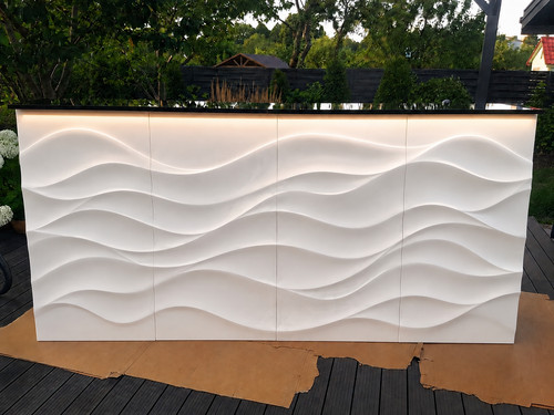 Reception counter 120cm led - reception,