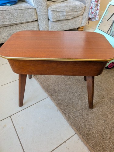 1970s teak sewing - teak, table