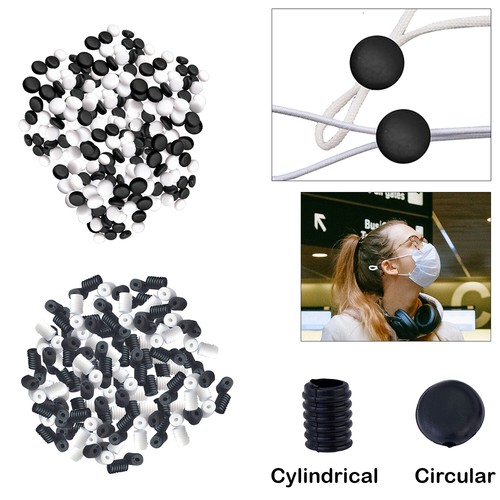 Black white silicone cord - &,