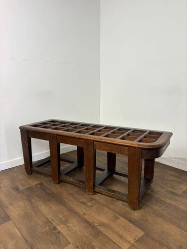 Edwardian oak luggage stand - oak,