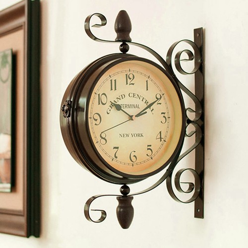 Metal retro wall clock outdoor - clock,