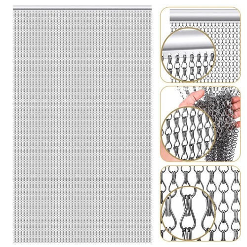 Aluminium door fly screen - aluminium,