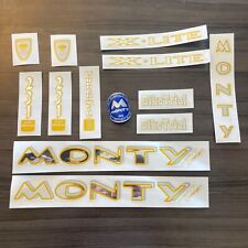 NOS Monty Trials Bike Bmx Frame Sticker Decal Kit 231 X Lite Stickers