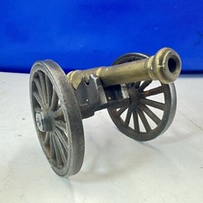 Canon Cast Iron Carriage Brass Cannon Large Vintage