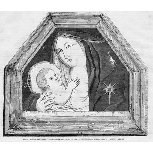 Ancient bas relief madonna - bas, and