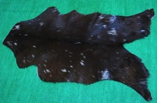 Luxury Goat hide Rug Hair on Area Rug Size 36"x22" Animal Leather Goat Skin G154