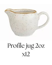 Churchill Stonecast Barley White Jug 2oz 5.68cl – Case Qty 12