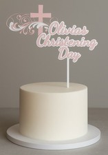 Personalised christening 3d cake topper. Special Moment Celebration