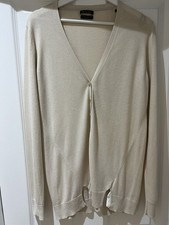 Massimo Dutti Ladies Camel Silk Cotton Cashmere Cardigan Size L