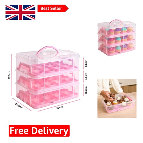 Versatile pink cake carrier - versatile,