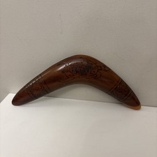 Vintage Australian Boomerang Aboriginal craftsman DON NOLAN Handmade 30cm Carved