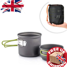 Camping Cookware Mess Kit Ultralight Camping Pot Set Outdoor Cooking Tableware f