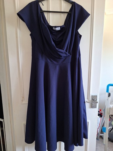 Women blue evening dress - blue,