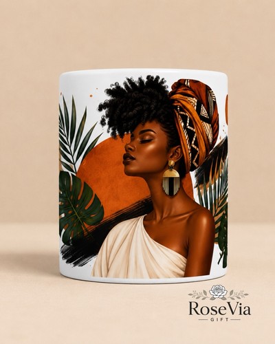 African woman mug - african,
