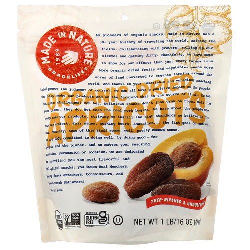 Organic dried apricots - organic,
