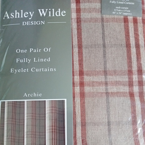 Archie red eyelet - red, lined
