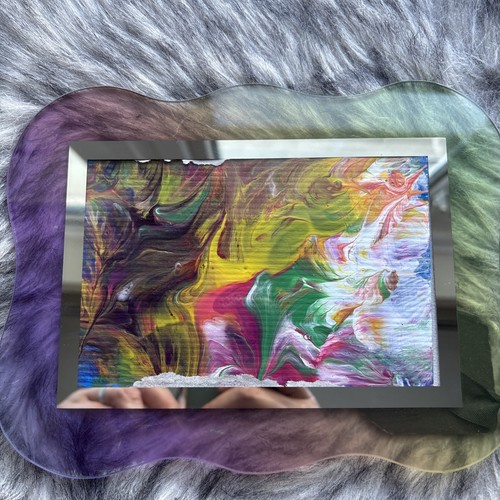 Small framed oil paper - framed, on