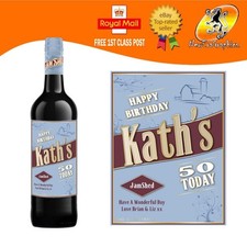 PERSONALISED SHIRAZ JAM SHED RED WINE BOTTLE LABEL BIRTHDAY ANY OCCASION