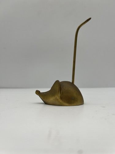 Vintage brass mouse - vintage, long