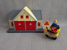 Fireman Sam Rescue Fire Station Play Set & Quad Bike - Character Figure & Sign