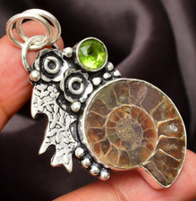 Ammonite Pendant Gemstone 925