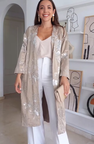Zara sequin kimono coat - kimono,