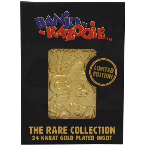 Banjo kazooie 24k gold plated - banjo-kazooie,