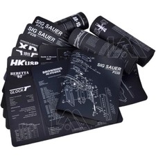AR15 AK47 Gun Cleaning Rubber Mat With Parts Diagram Instructions Mouse Pad