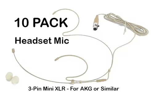 Beige headset microphones - x,