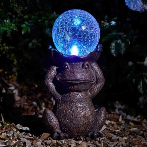 Gazing frog light - up, garden