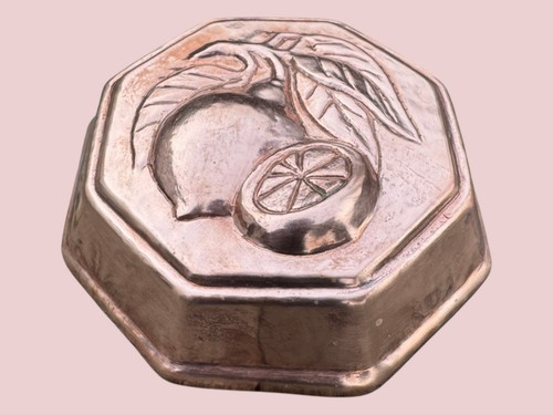 Vintage tin lined copper - tin, lemon