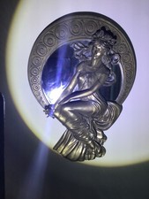 brass art nouveau mirror by