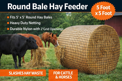 Heavy duty round bale hay - round,