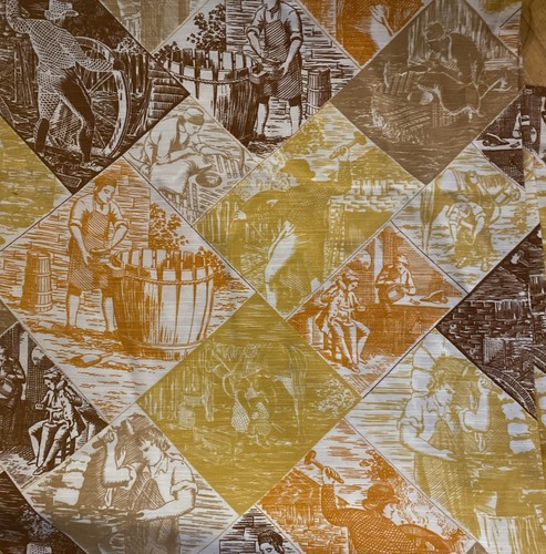 Vtg toile canvas fabric 1800 - vtg,