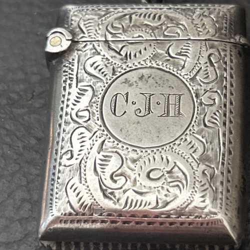 Edwardian vesta case sterling - edwardian,