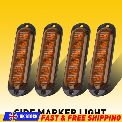 Amber oval led - 4x,