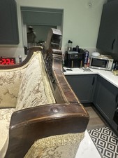 Edwardian Gentlemans Library Club Chair Vintage, 4-Recline Upholstery Armchair