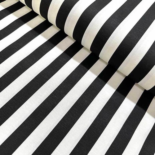 Black white stripe fabric - white,