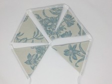 Laura Ashley Lloyd Duck Egg Blue Handmade Bunting 5 Double Sided Flags