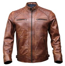 Café Racer Men Leather Jacket