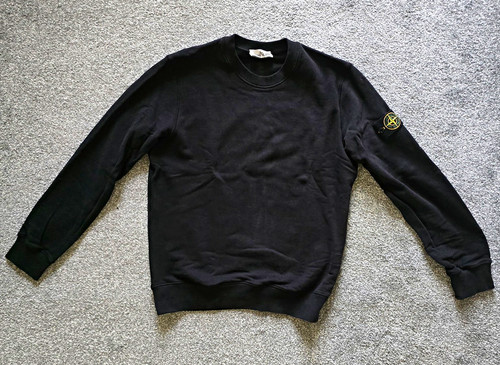 Stone island black crew - island, neck