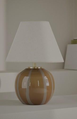 Glass striped round - -,