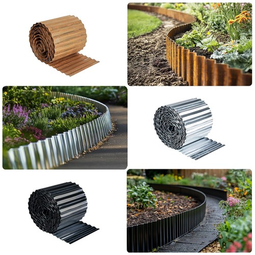 Galvanised steel lawn edging - galvanised,
