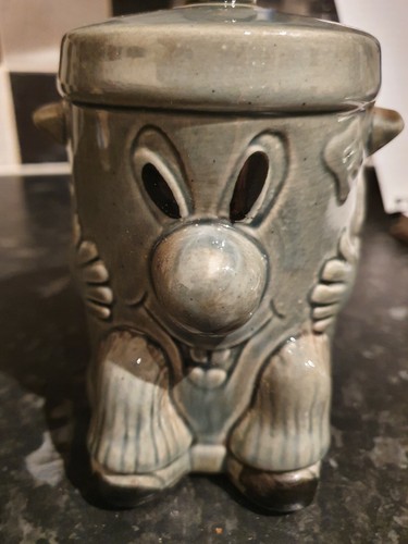 Vintage ceramic dusty bin - vintage,