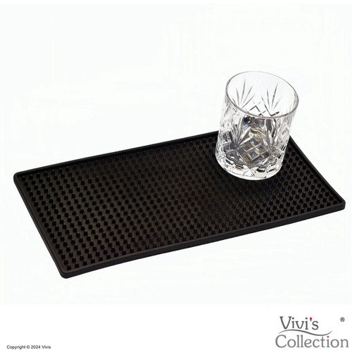 Rubber bar mat black home - rubber,