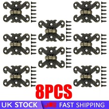 8X Rustic Vintage Butterfly Door Cabinet Unit Hinges Antique Leaf Hinges 40mm UK